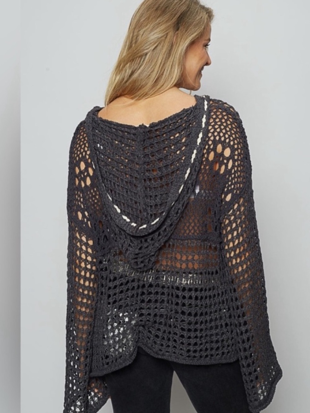💕LAST ONE! POL Crochet Sweater Hoodie - Picture 3 of 5